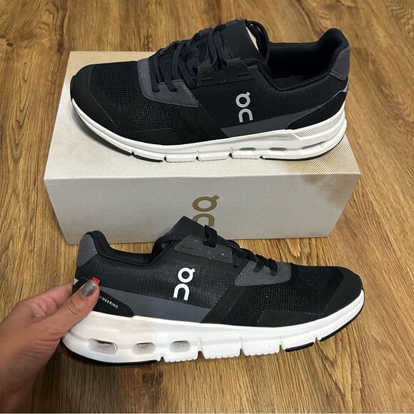 ON CLOUDRIFT black running athletic training lace up shoes sneakers sz 7.5 new - Picture 7 of 7